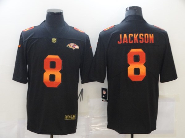 Men's Baltimore Ravens #8 Lamar Jackson Black NFL 2020 Fashion Limited Stitched Jersey Men's Baltimore Ravens #8 Lamar Jackson Black NFL 2020 Fashion Limited Stitched Jersey